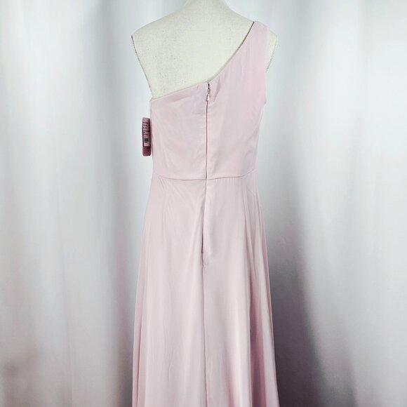 Thread Women's Pink One Shoulder Circle Skirt Chiffon Maxi Dress Size 10R NWT - Picture 8 of 16